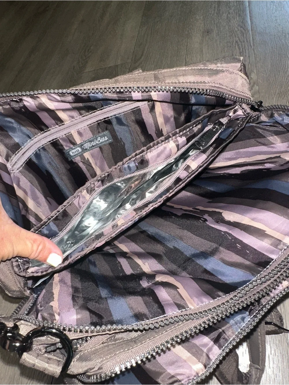 Lug Minibus Gray Brushed Pearl Carry All Travel Duffel Bag